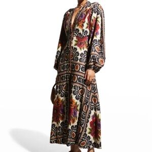 Farm Rio Floral Tapestry Maxi Dress size Small